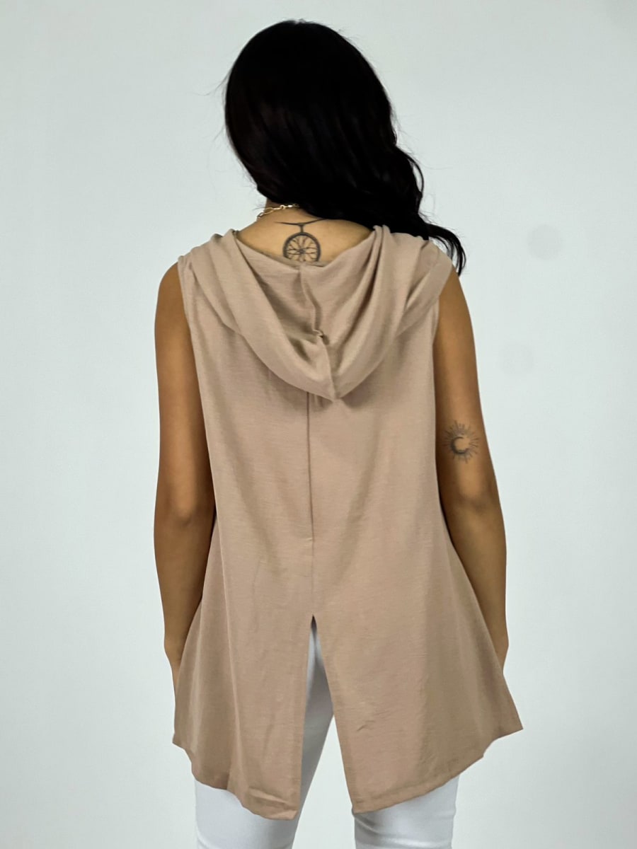 Blusa Viscosa con Capucha S/Mangas A1-154