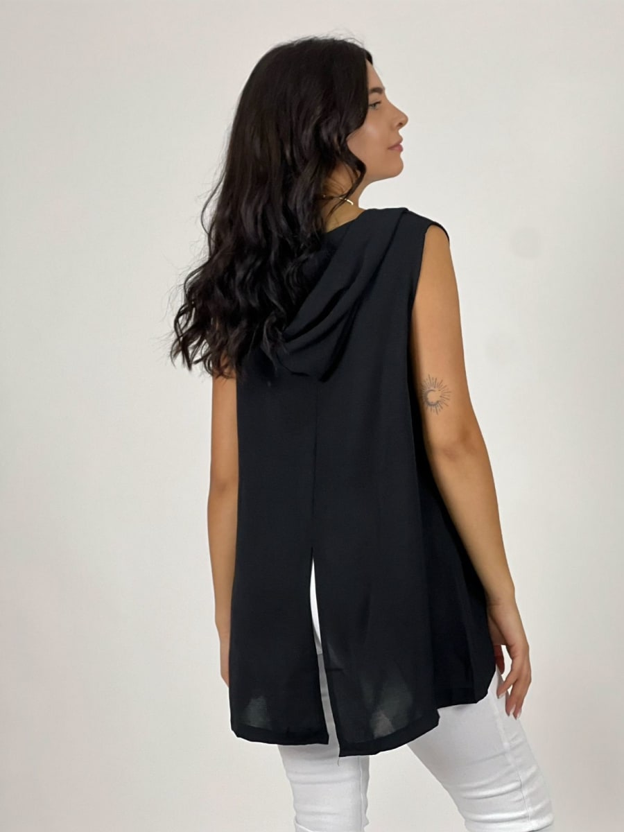 Blusa Viscosa con Capucha S/Mangas A1-158