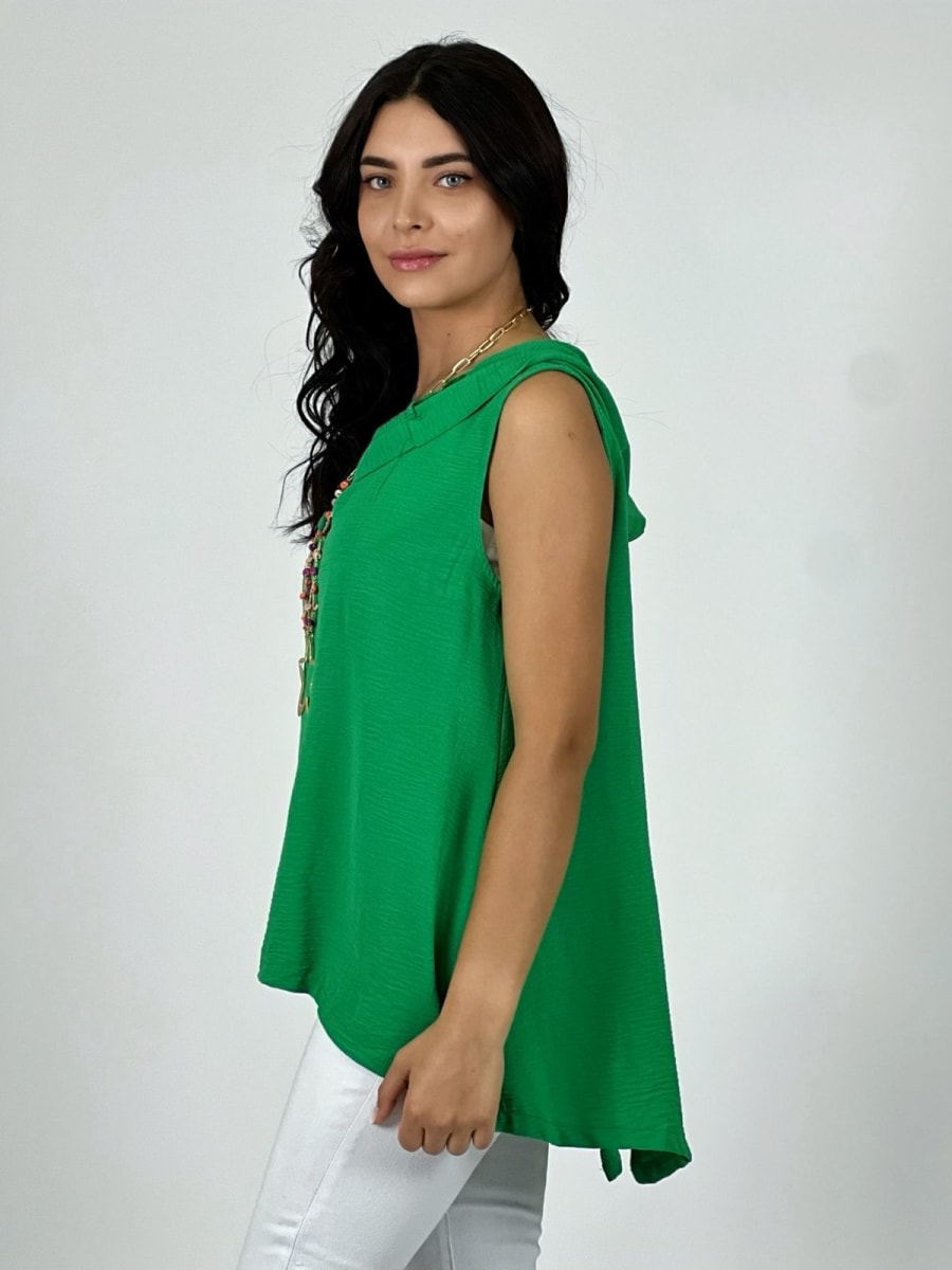Blusa Viscosa con Capucha S/Mangas A1-1510