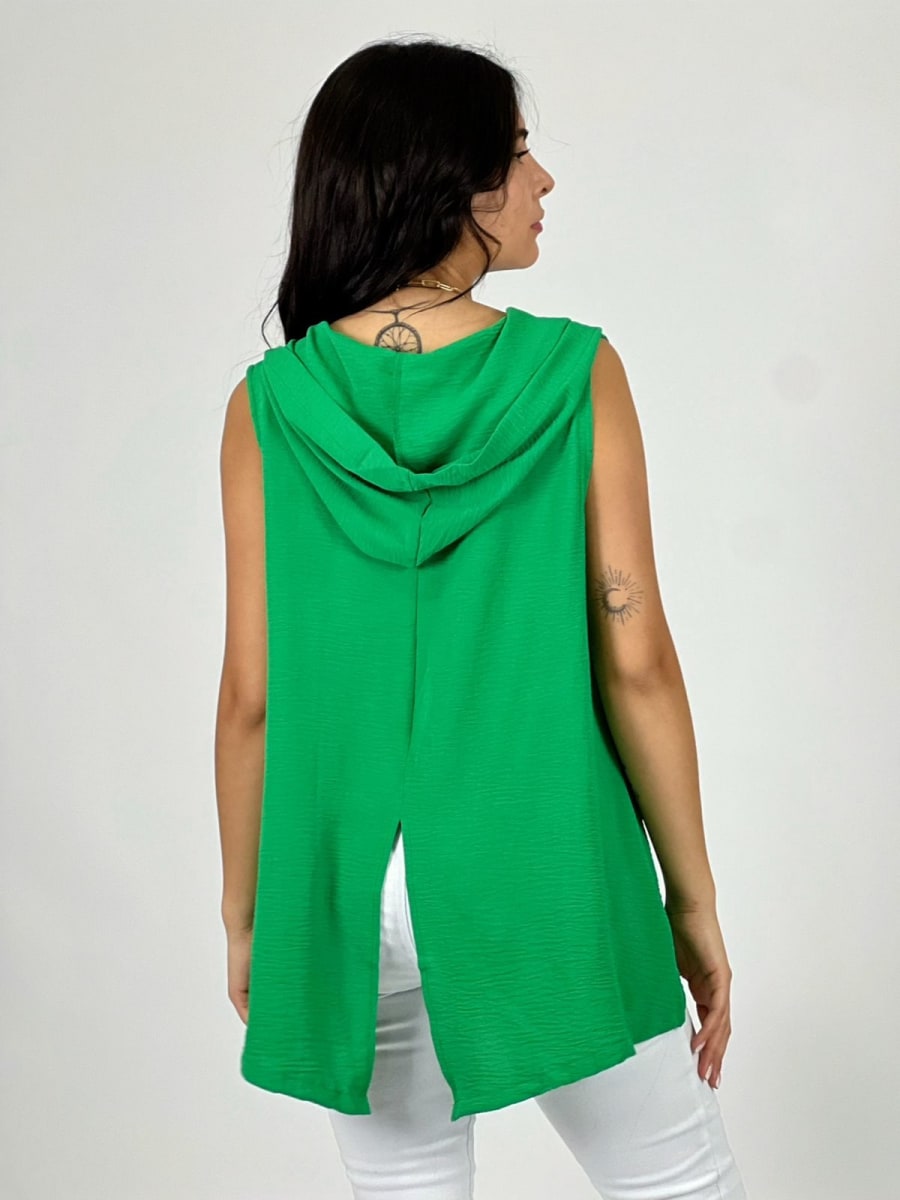 Blusa Viscosa con Capucha S/Mangas A1-1511