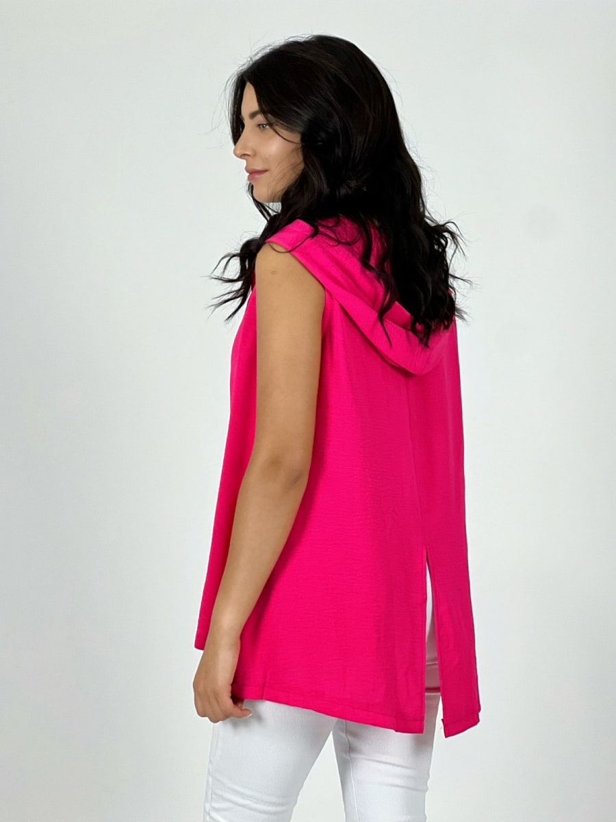 Blusa Viscosa con Capucha S/Mangas A1-1514