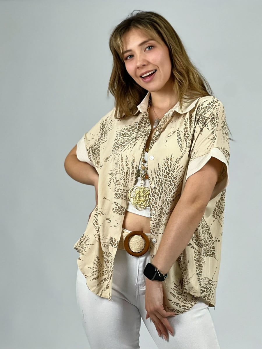 Blusa Lino Estampados print A1-307