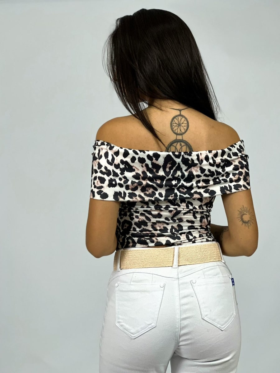 Polera Elasticada Caida Hombros A4-903