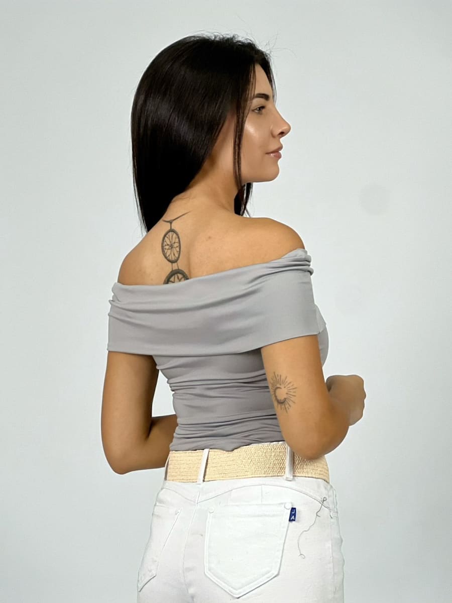 Polera Elasticada Caida Hombros A4-9012