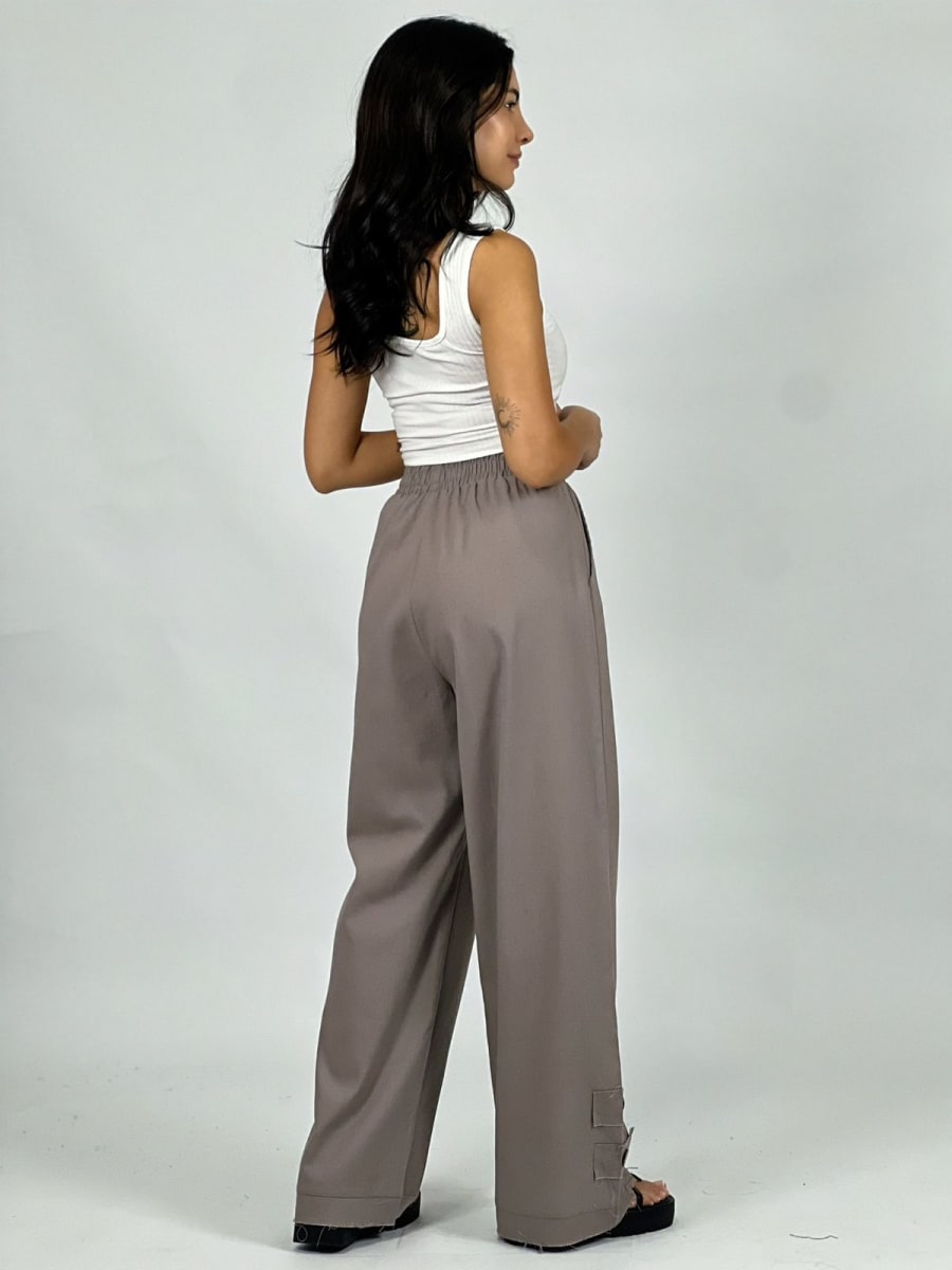 Pantalón De Lino 2 Botones en Tobillo A3-66//759
