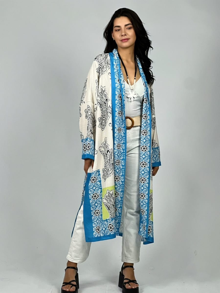 Tapado Boho con Bordes Bicolor A3-791