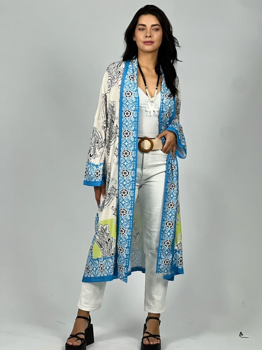 Tapado Boho con Bordes Bicolor A3-792
