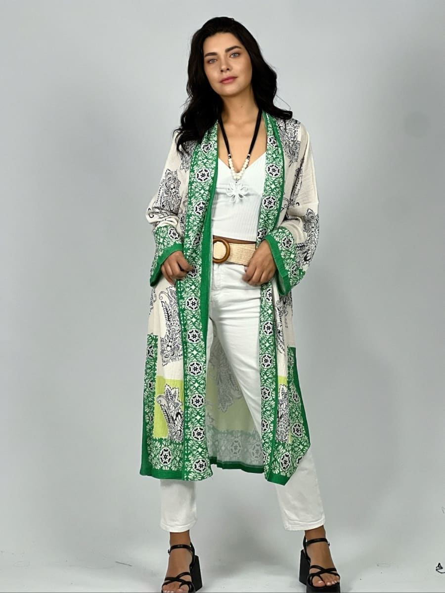 Tapado Boho con Bordes Bicolor A3-794