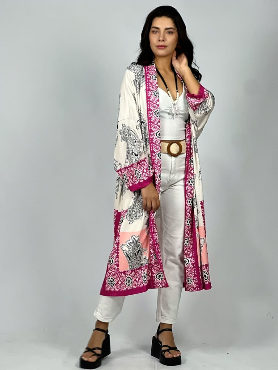Tapado Boho con Bordes Bicolor A3-797