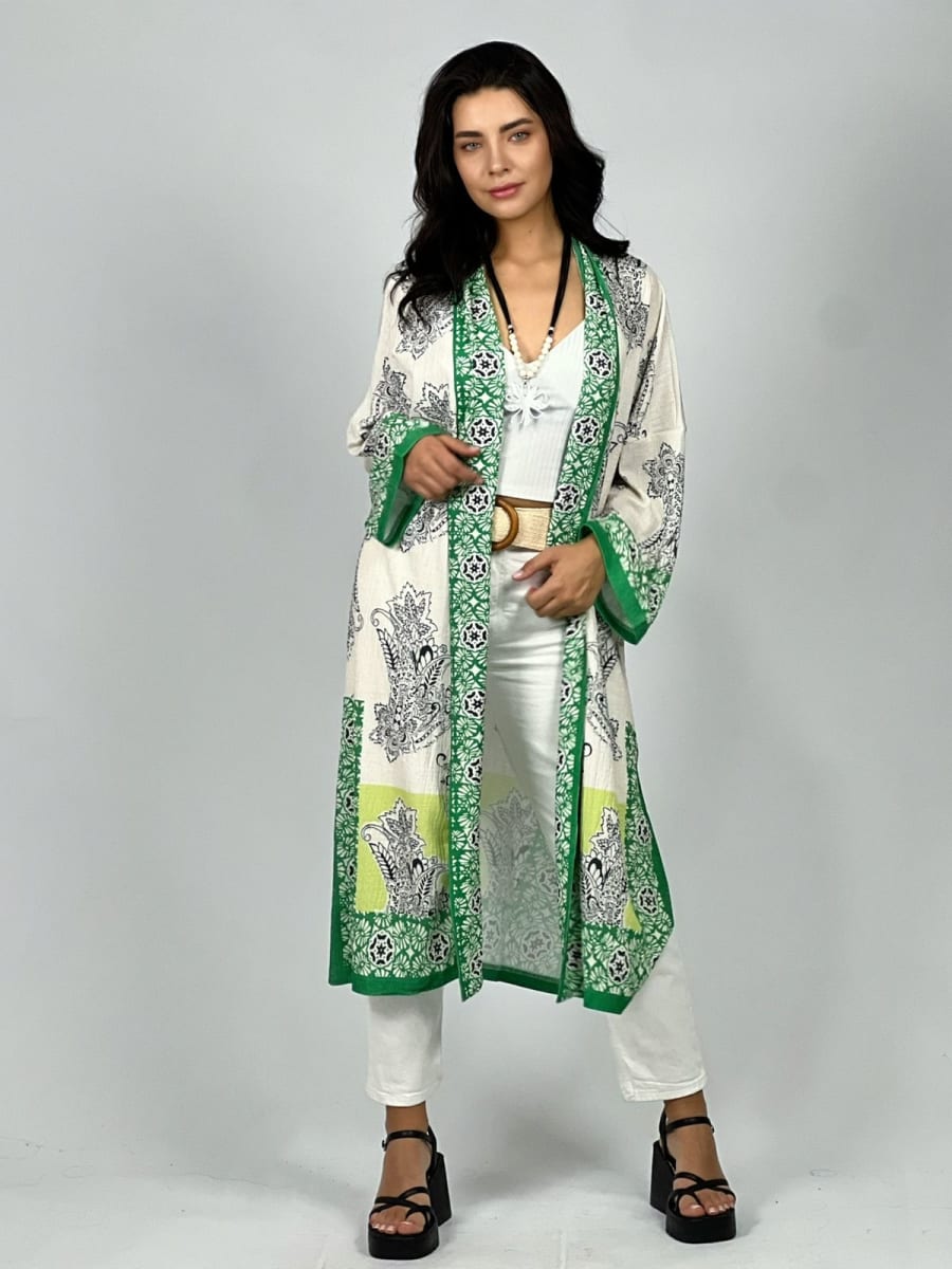 Tapado Boho con Bordes Bicolor A3-795