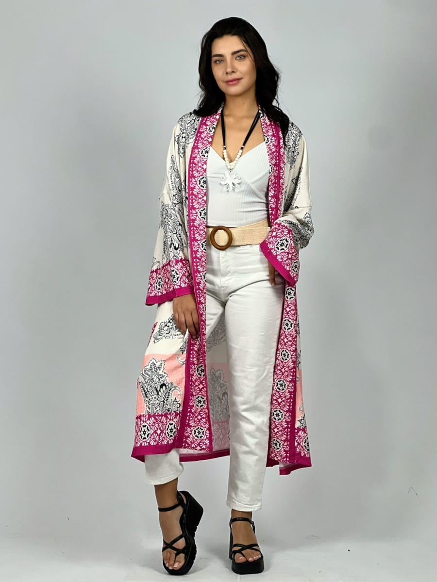 Tapado Boho con Bordes Bicolor A3-798