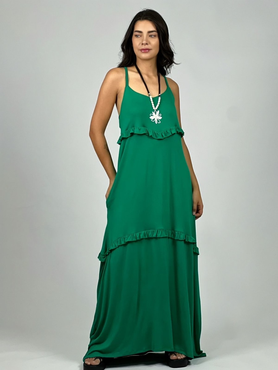 Vestido Algodon Seccionado Faroleado A2-622