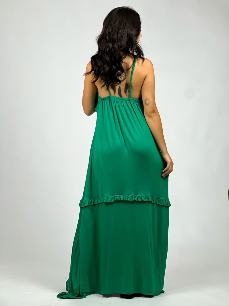 Vestido Algodon Seccionado Faroleado A2-623