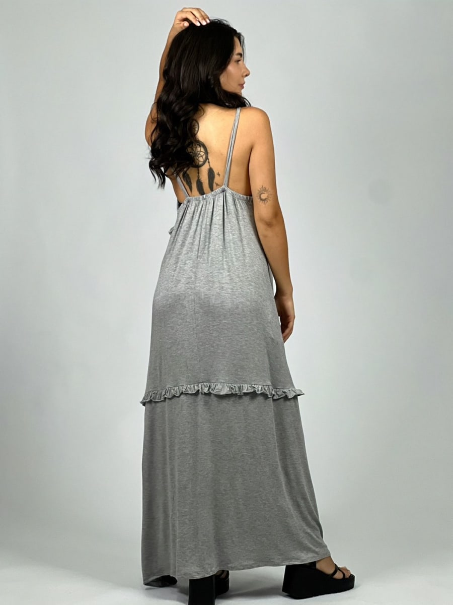 Vestido Algodon Seccionado Faroleado A2-629