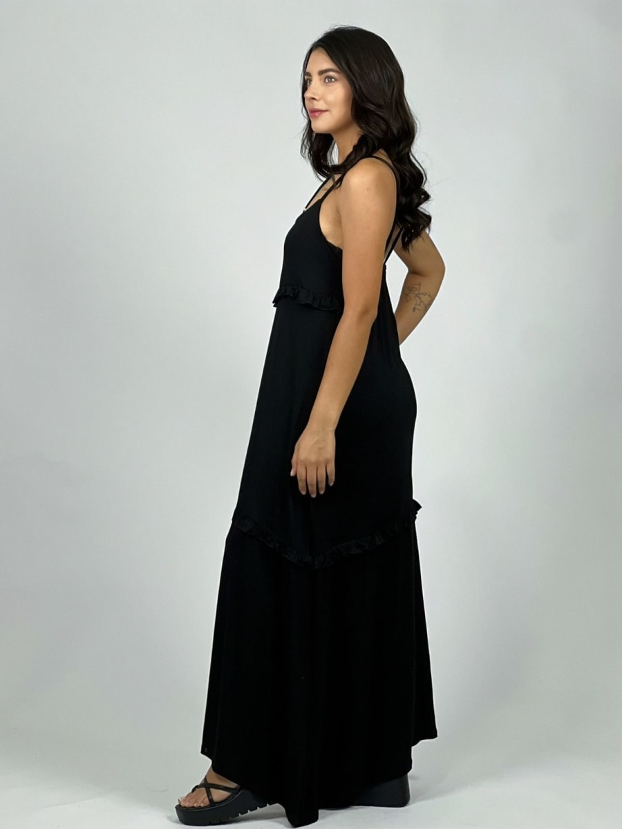 Vestido Algodon Seccionado Faroleado A2-626