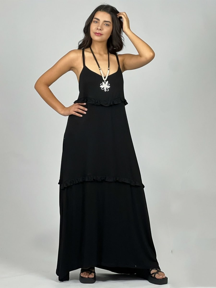 Vestido Algodon Seccionado Faroleado A2-624