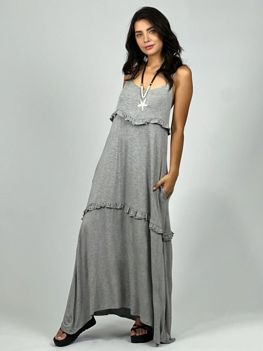 Vestido Algodon Seccionado Faroleado A2-6213