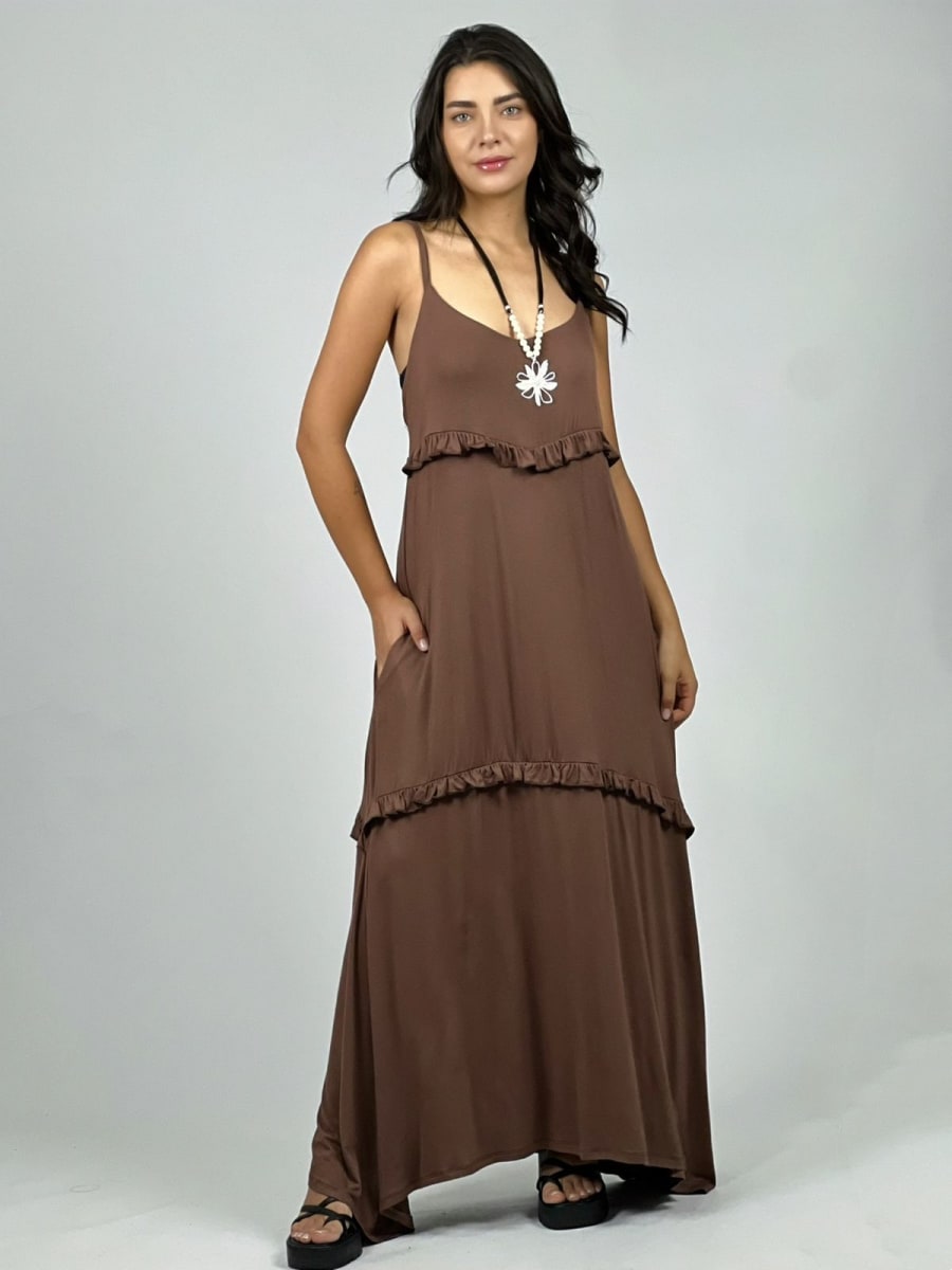 Vestido Algodon Seccionado Faroleado A2-6210