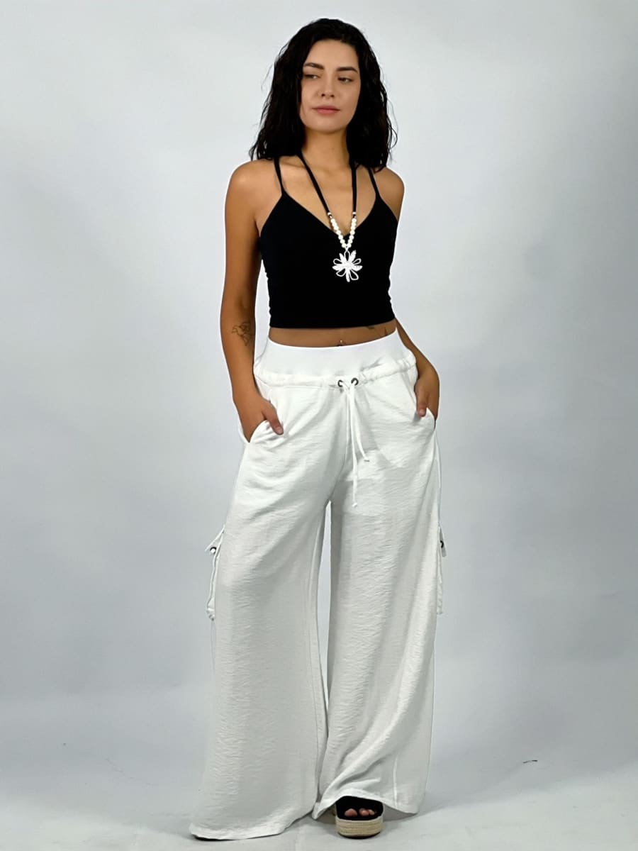 Pantalon Lino Bolsillos Cargo A3-749