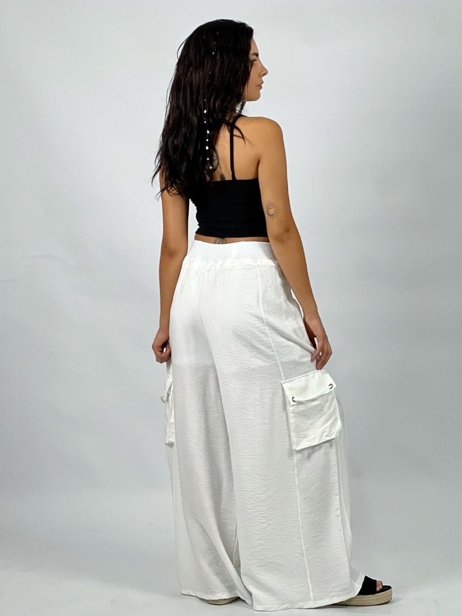 Pantalon Lino Bolsillos Cargo A3-7411