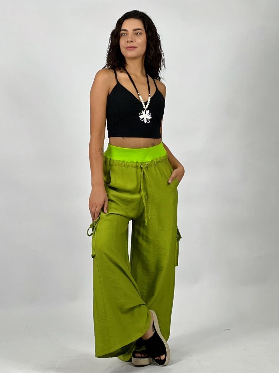 Pantalon Lino Bolsillos Cargo A3-7413