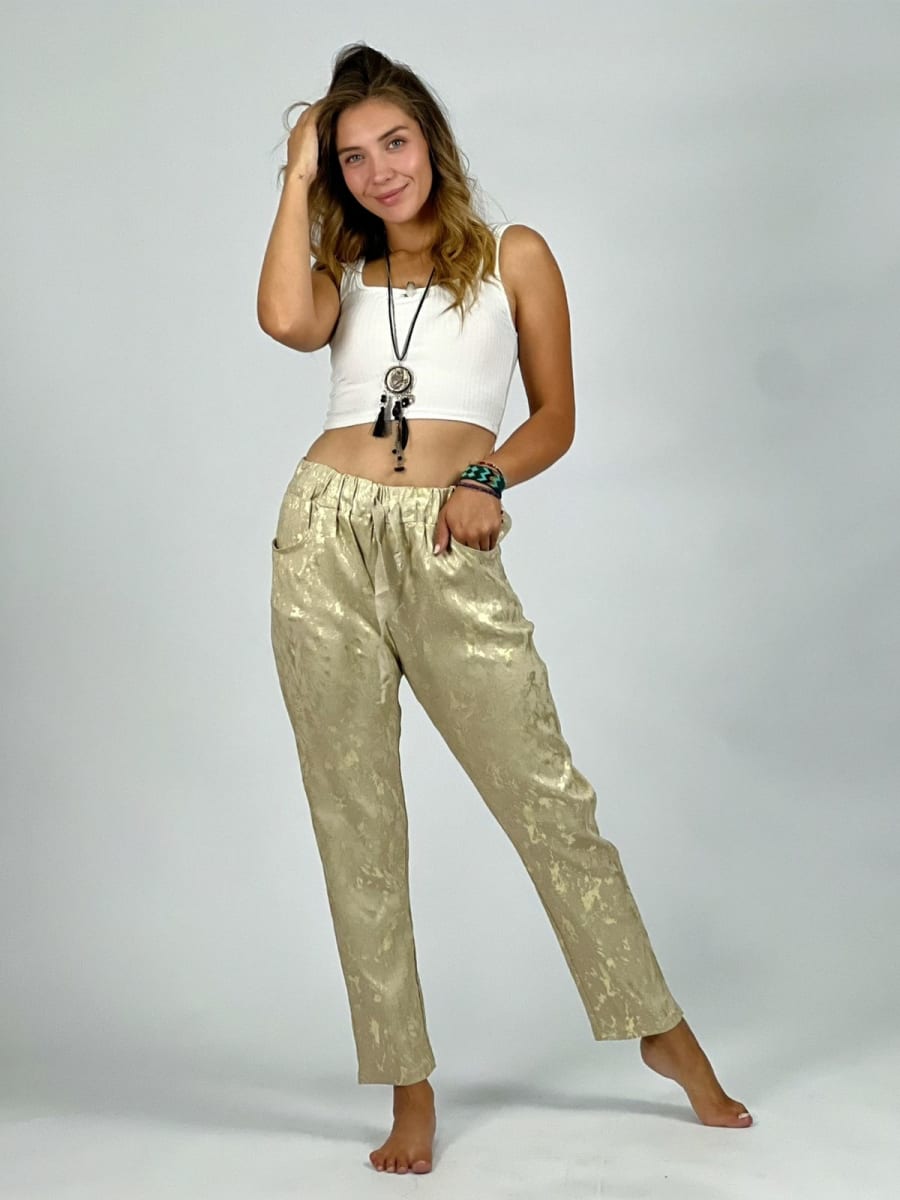 Jogger Elasticado Estampado Brillante A3-7310