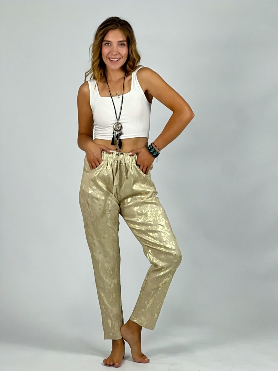 Jogger Elasticado Estampado Brillante A3-7311