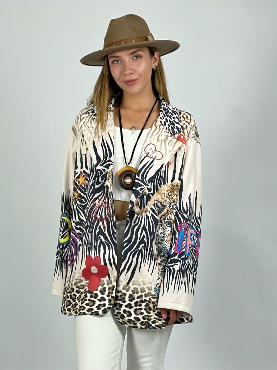 Blazer Gamuza ANIMAL Print A1-404