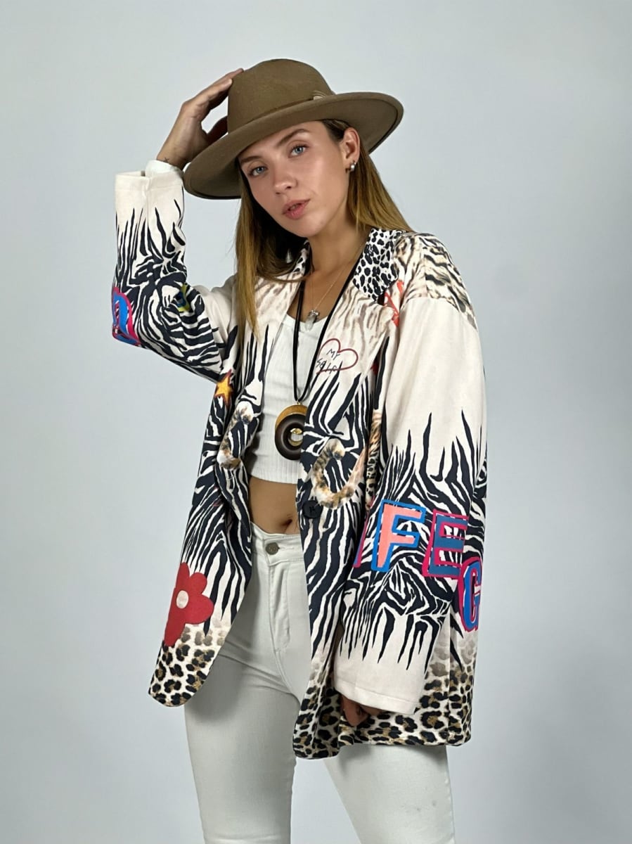 Blazer Gamuza ANIMAL Print A1-405