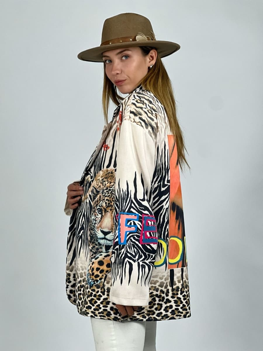 Blazer Gamuza ANIMAL Print A1-406