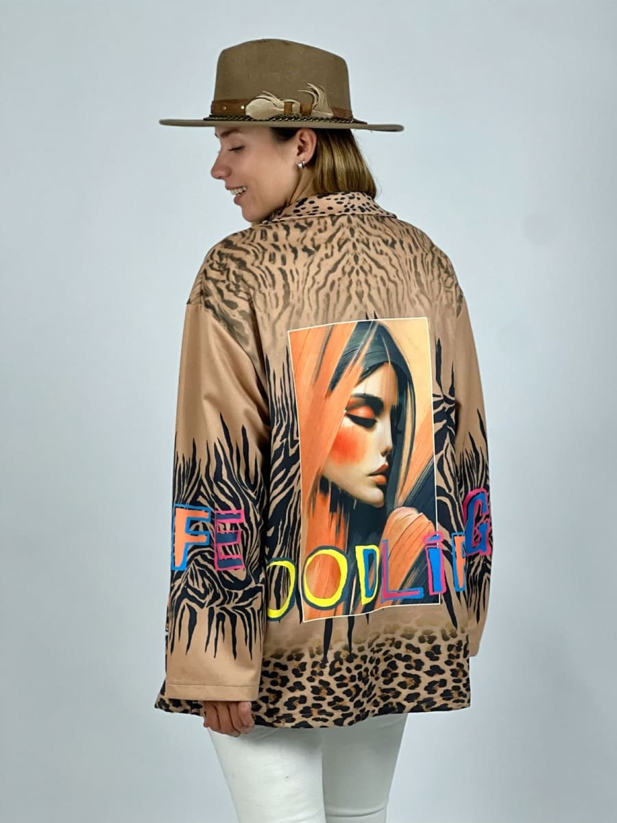 Blazer Gamuza ANIMAL Print A1-403