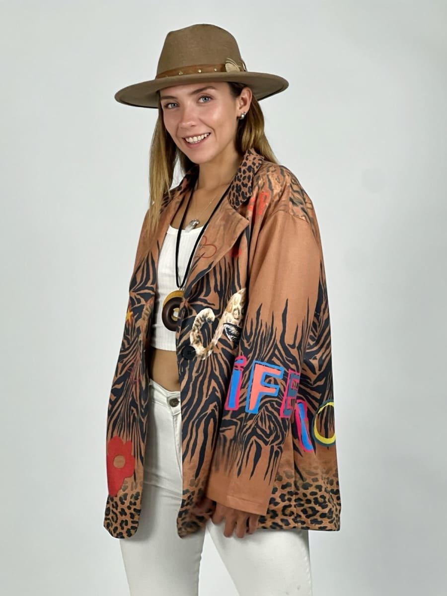 Blazer Gamuza ANIMAL Print A1-408