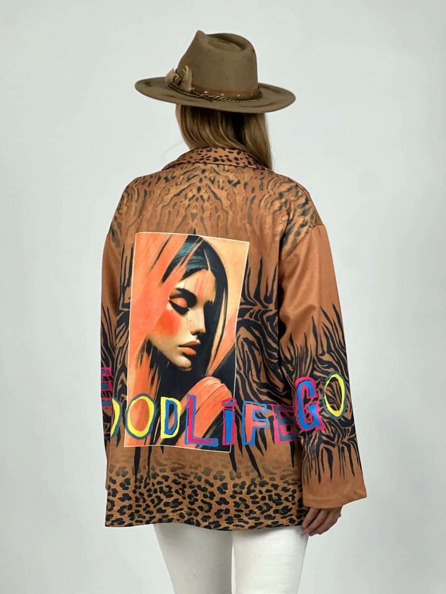 Blazer Gamuza ANIMAL Print A1-409