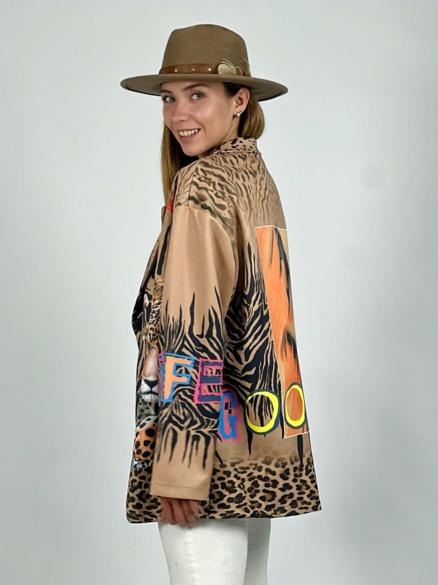 Blazer Gamuza ANIMAL Print A1-402