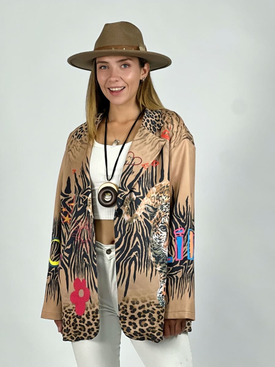 Blazer Gamuza ANIMAL Print A1-401