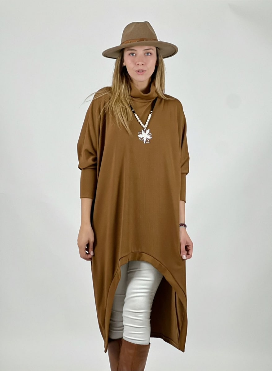 Vestido Spandex Cuello Alto Abertura Frontal A2-5910