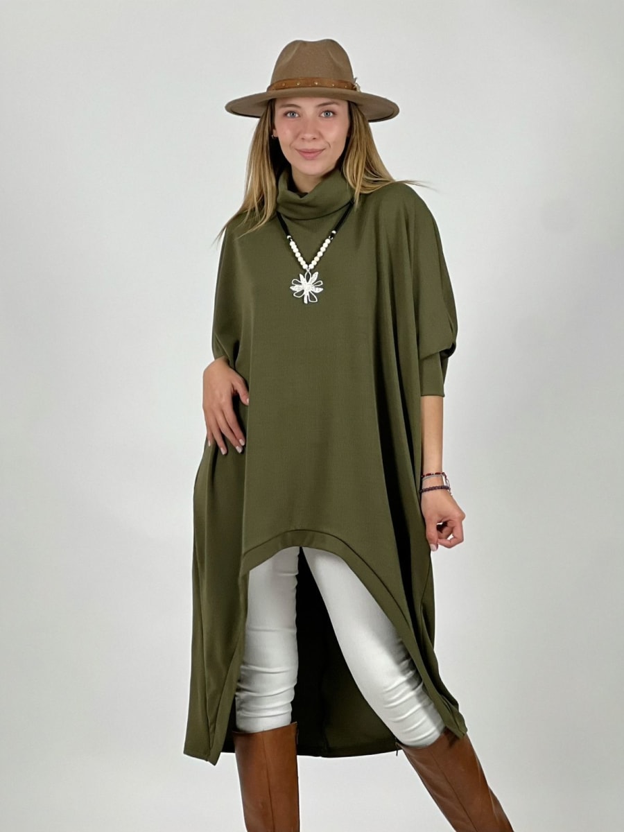 Vestido Spandex Cuello Alto Abertura Frontal A2-5914