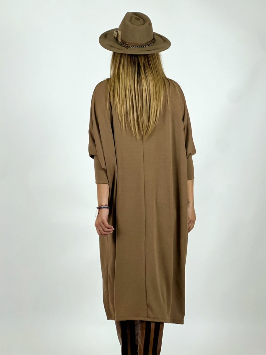 Vestido Spandex Cuello Alto Abertura Frontal A2-5919