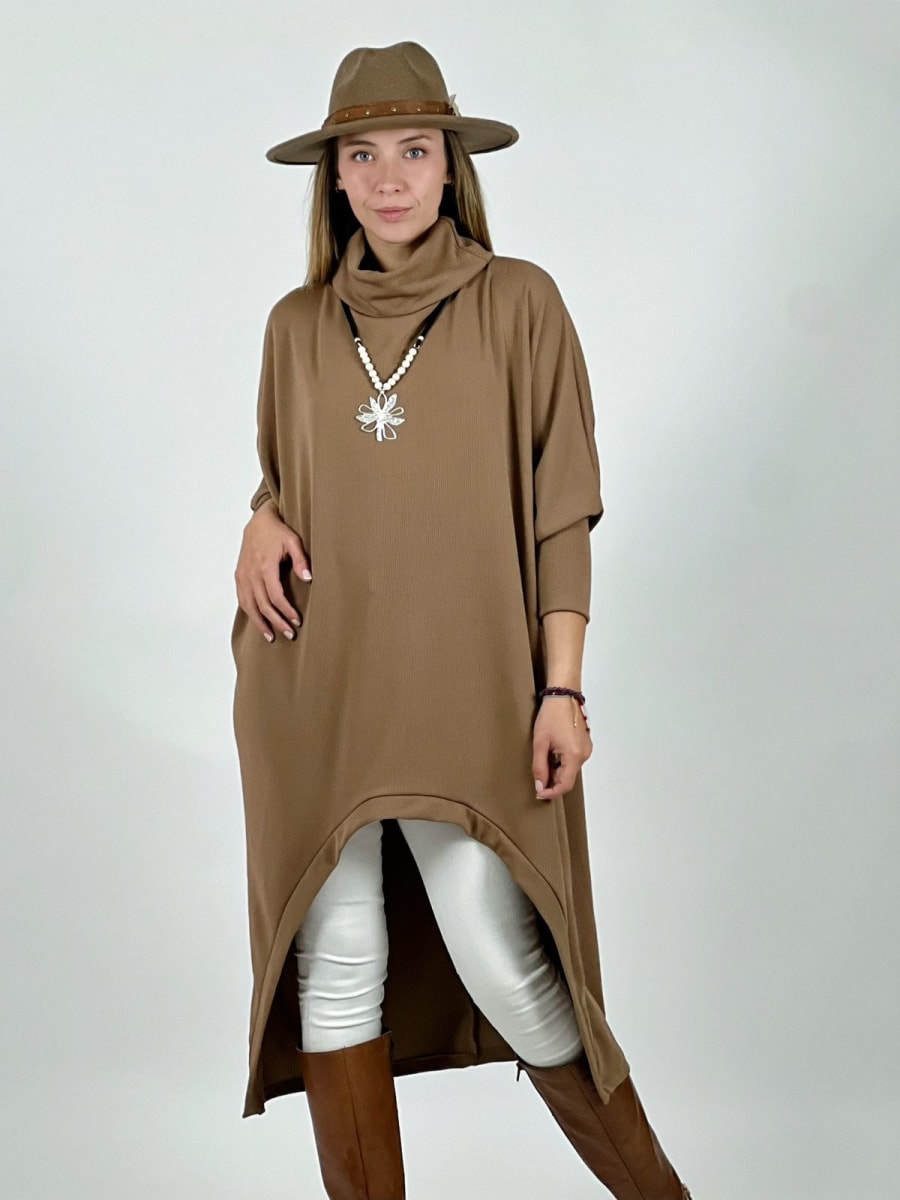 Vestido Spandex Cuello Alto Abertura Frontal A2-5916