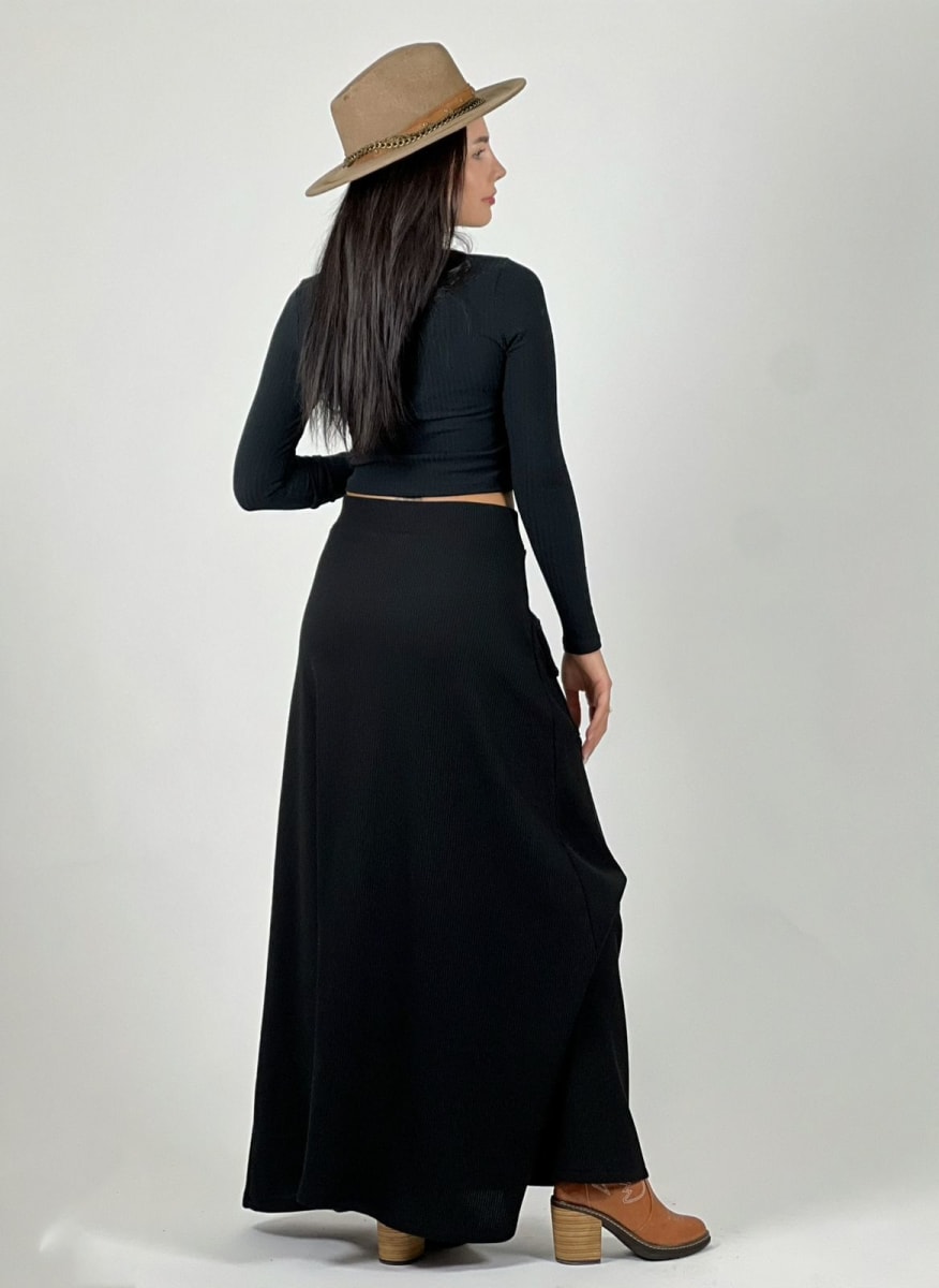 Falda Lanilla Spandex Bolsillos Cargo A2-59//624