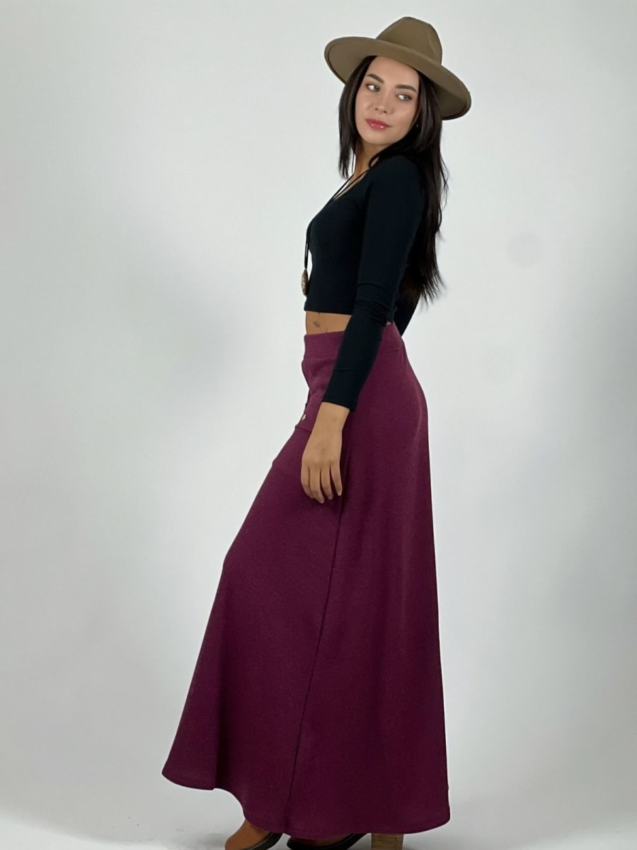 Falda Lanilla Spandex Bolsillos Cargo A2-59//627