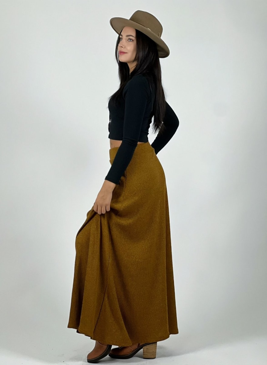 Falda Lanilla Spandex Bolsillos Cargo A2-59//6214