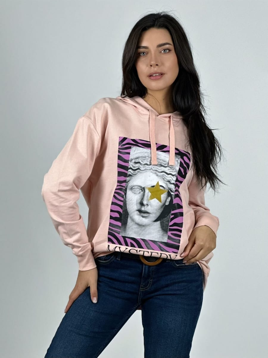 Poleron Italiano MYSTERY con Cuadro Print A4-862