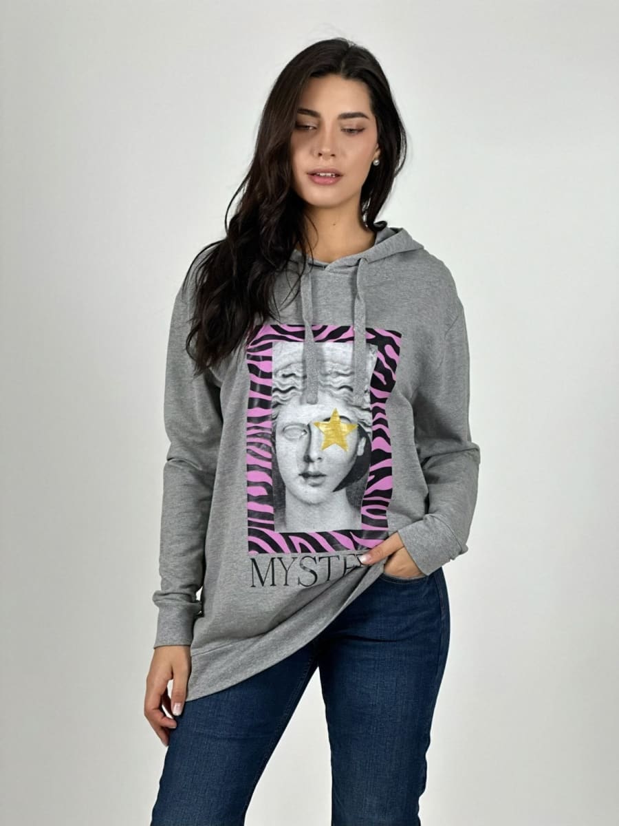 Poleron Italiano MYSTERY con Cuadro Print A4-865