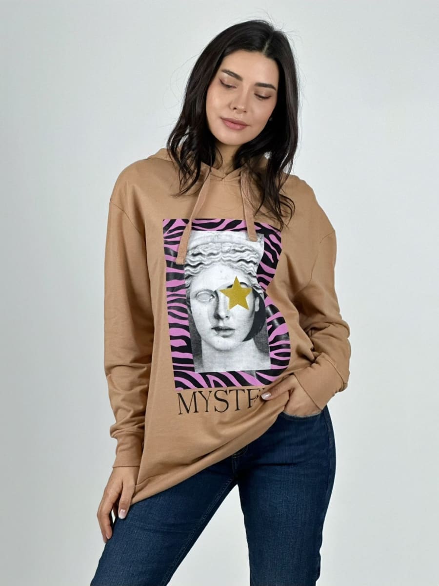 Poleron Italiano MYSTERY con Cuadro Print A4-868