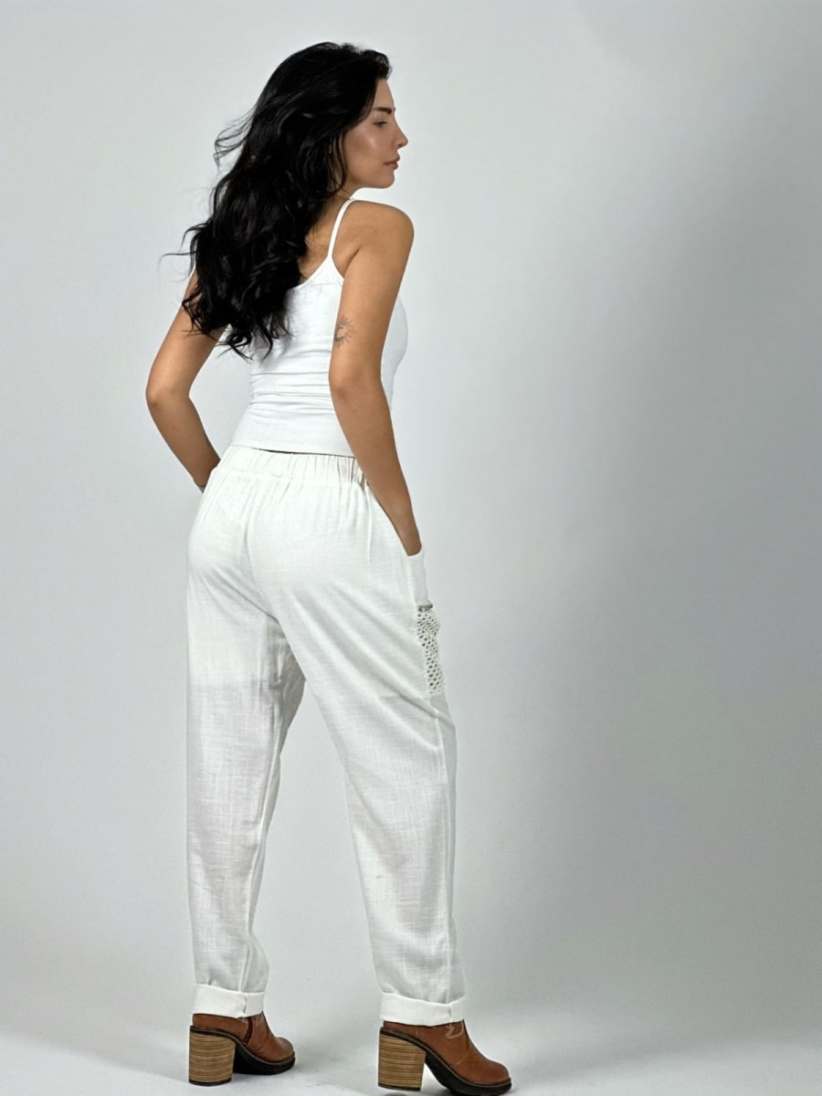 Jogger Lino Cuadro Broderi OSO Print A1-143