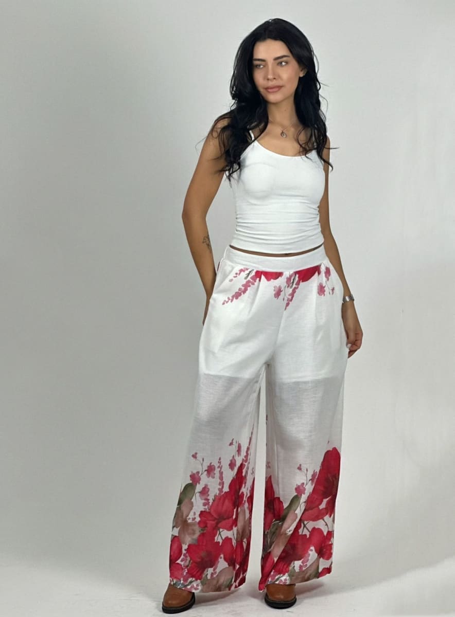 Palazo Lino Flor Cayenas A2-6110