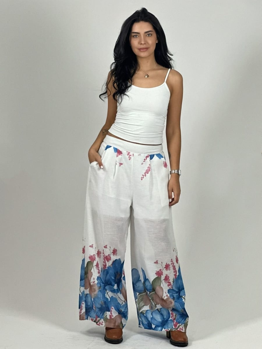 Palazo Lino Flor Cayenas A2-617