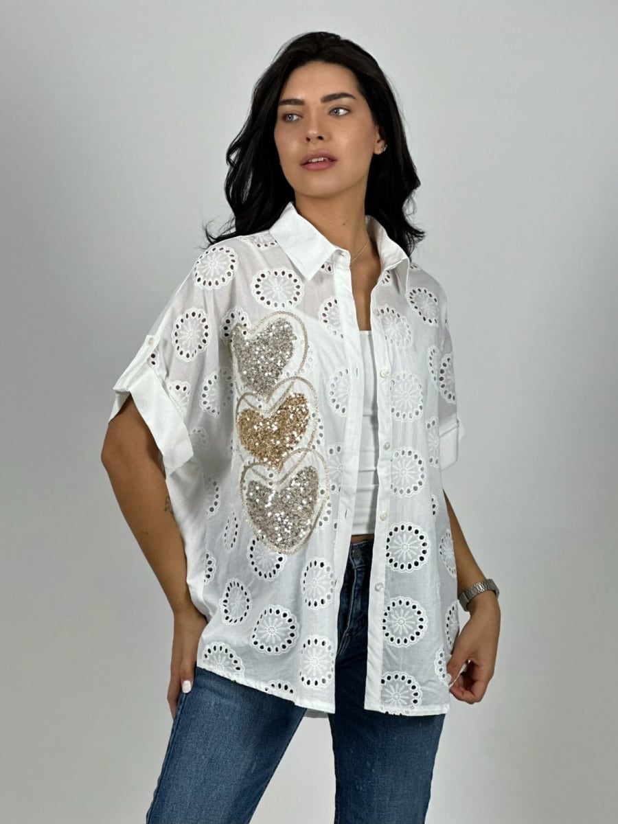 Blusa Viscosa Broderi Triple Corazon A1-149