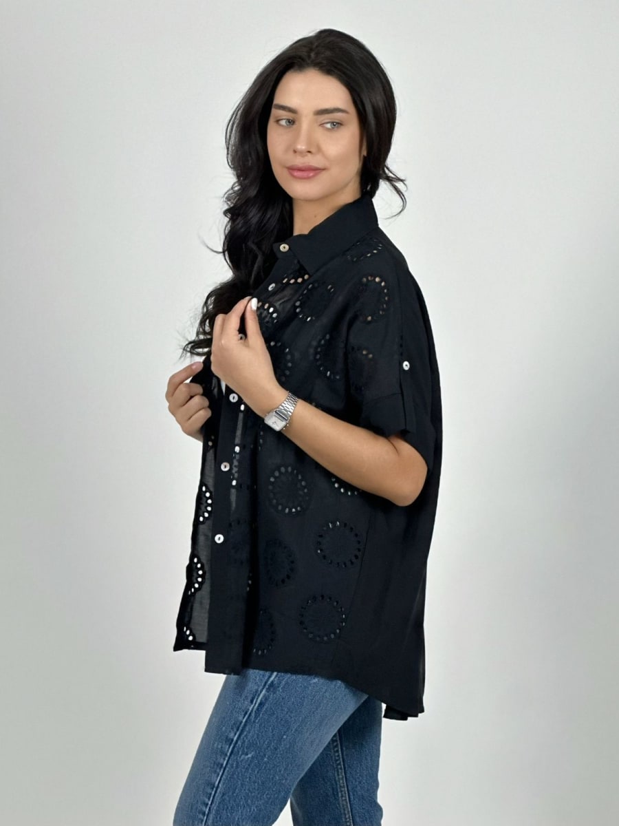 Blusa Viscosa Broderi Triple Corazon A1-143